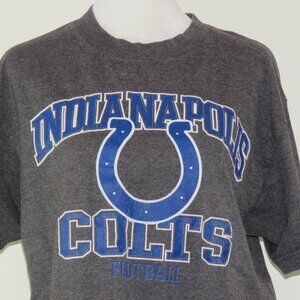NFL Team Apparel Indianapolis Colts Football Gray & Blue T-Shirt Size M (C1661)